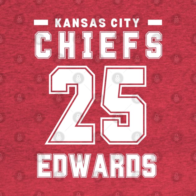 Chiefs Football Edwards 25 Kansas City Chiefs football by PrettyMerch